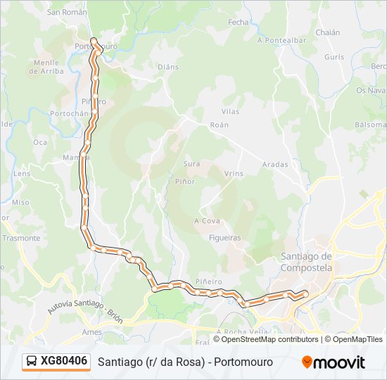 XG80406 bus Line Map