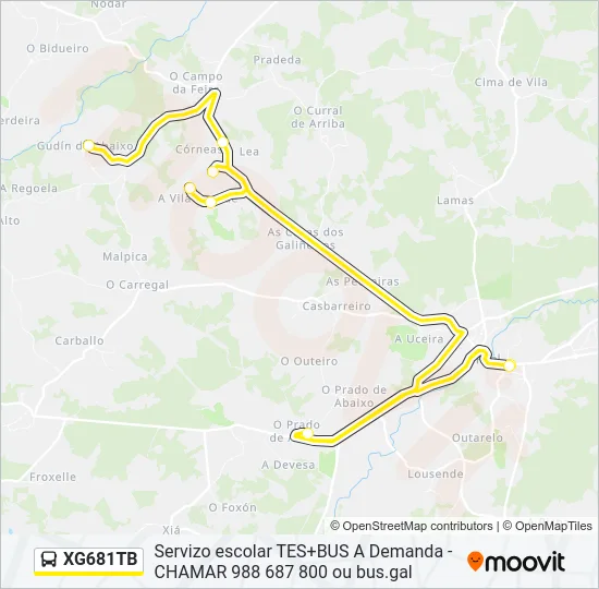 XG681TB Bus Line Map
