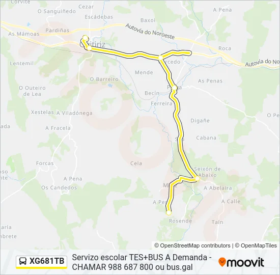 XG681TB Bus Line Map