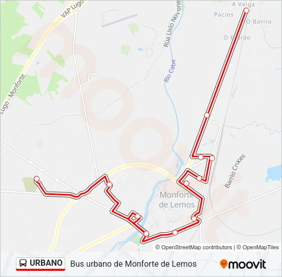 URBANO Bus Line Map