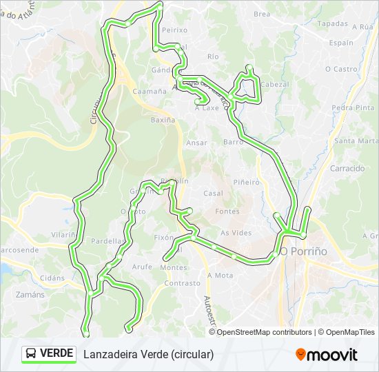 VERDE bus Line Map