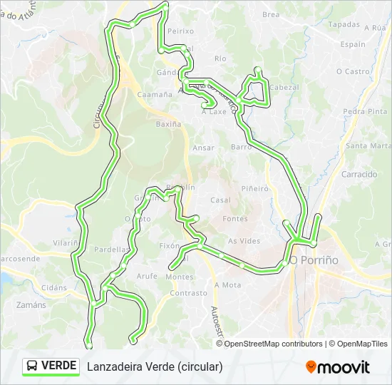 VERDE Bus Line Map
