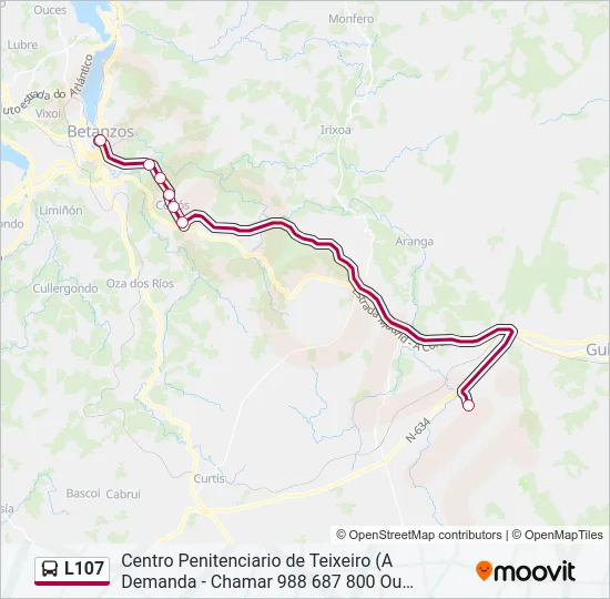 L107 Bus Line Map