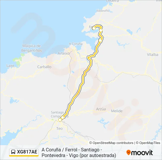 XG817AE Bus Line Map