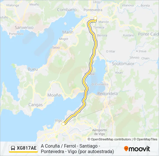 XG817AE Bus Line Map