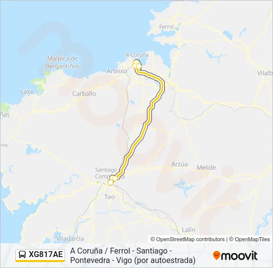 XG817AE Bus Line Map