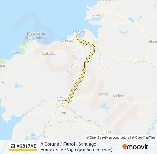 XG817AE Bus Line Map