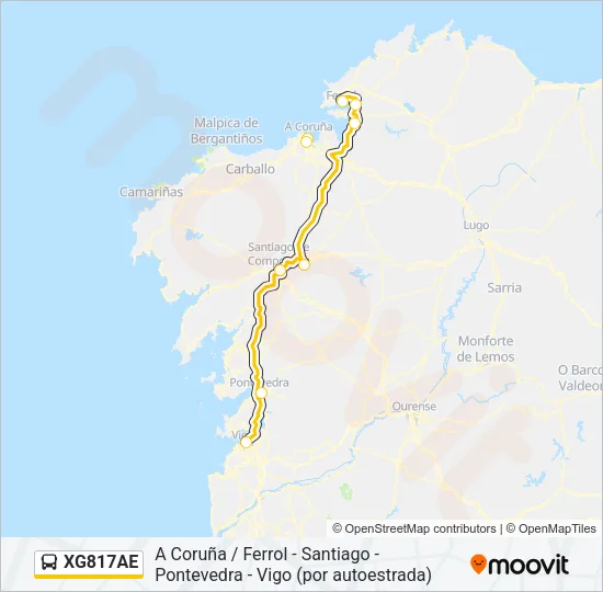 XG817AE Bus Line Map