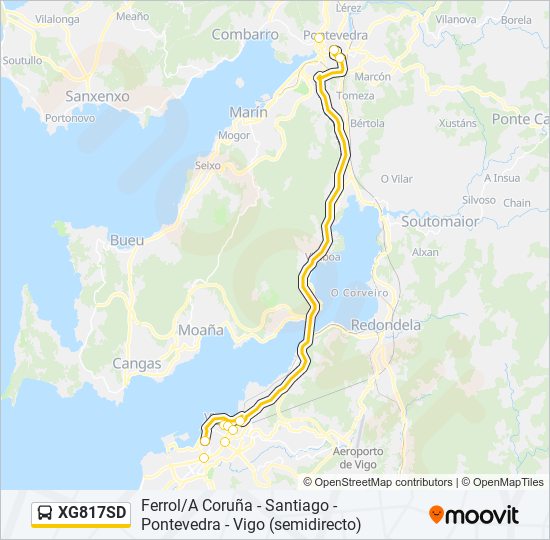 XG817SD bus Mapa de línia