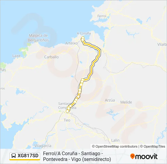 XG817SD Bus Line Map