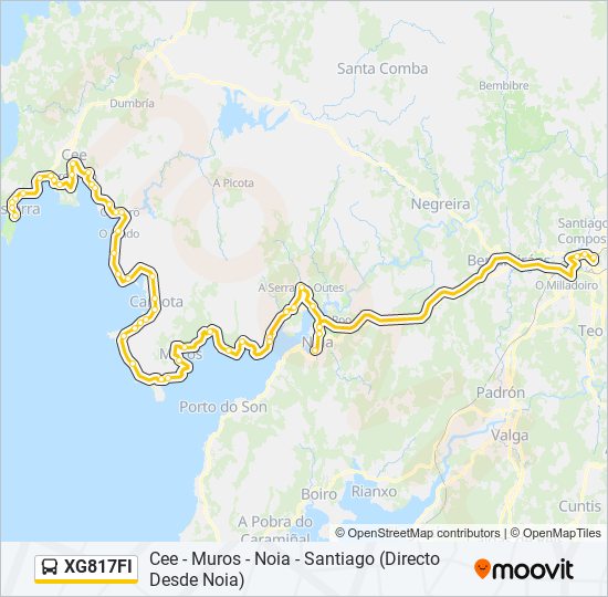 Mapa de XG817FI de autobús