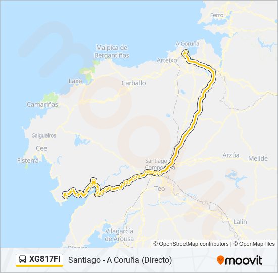 XG817FI bus Mapa de línia