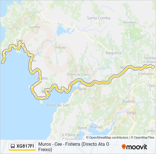 Mapa de XG817FI de autobús