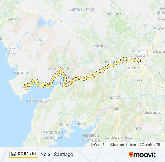 XG817FI bus Mapa de línia