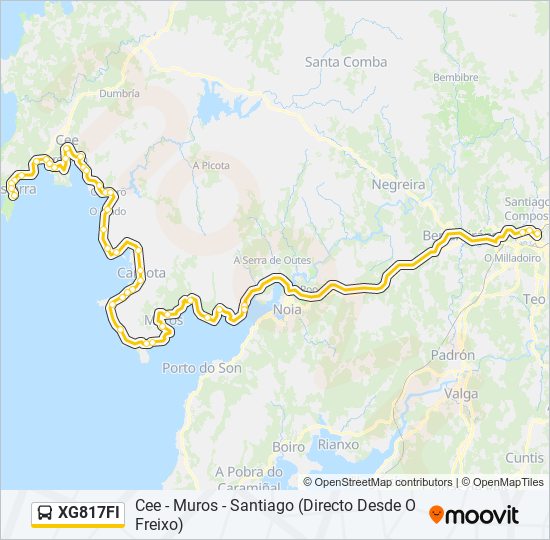 XG817FI bus Mapa de línia