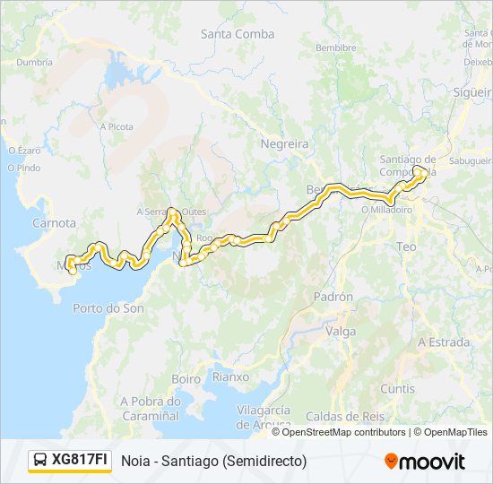 Mapa de XG817FI de autobús