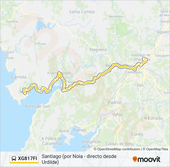 XG817FI Bus Line Map