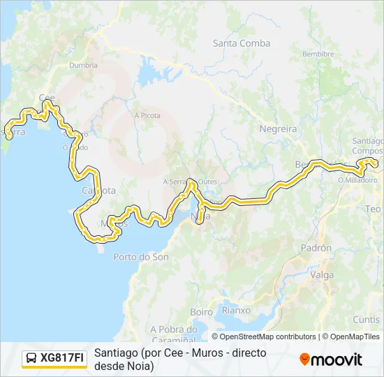 XG817FI Bus Line Map