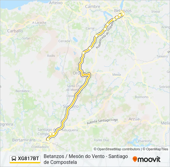 XG817BT Bus Line Map