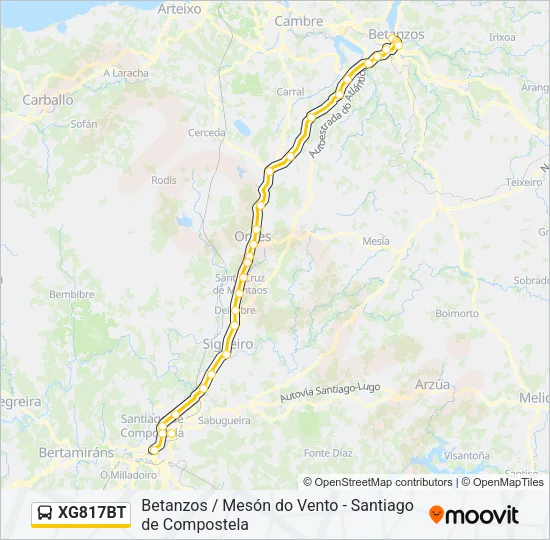 XG817BT Bus Line Map