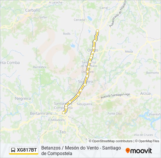 XG817BT bus Line Map