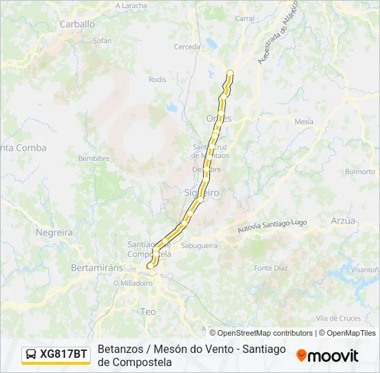 XG817BT Bus Line Map