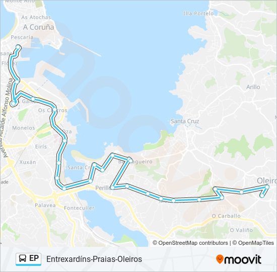 EP bus Mapa de línia