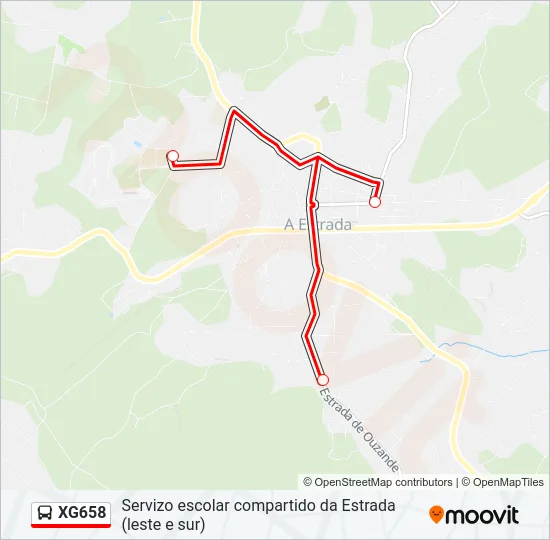 XG658 Bus Line Map