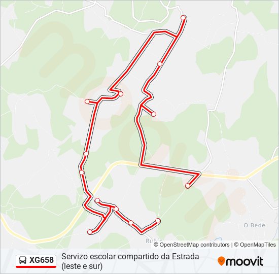 XG658 bus Line Map