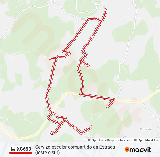 XG658 Bus Line Map