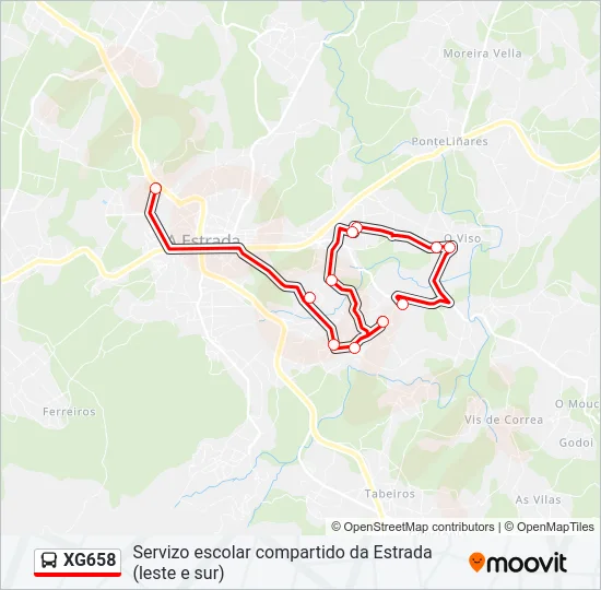 XG658 Bus Line Map