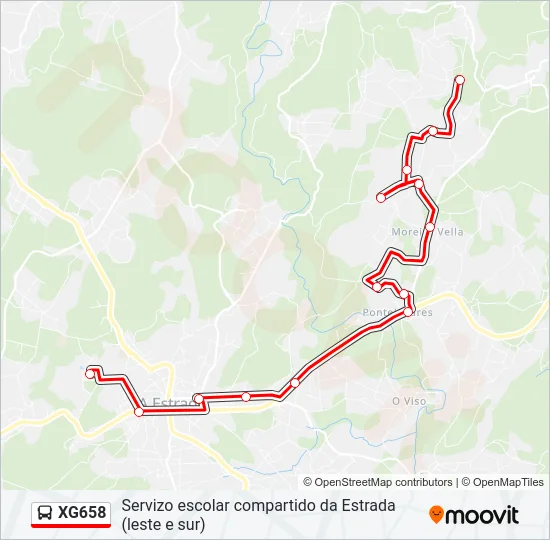 XG658 Bus Line Map