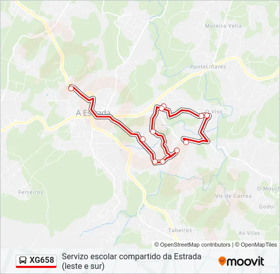 XG658 Bus Line Map