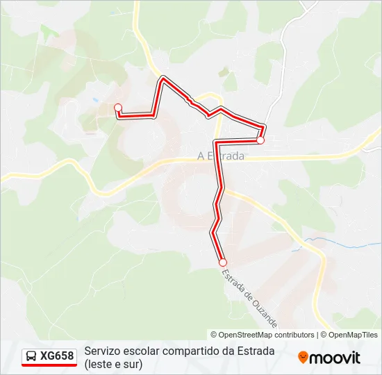 XG658 Bus Line Map