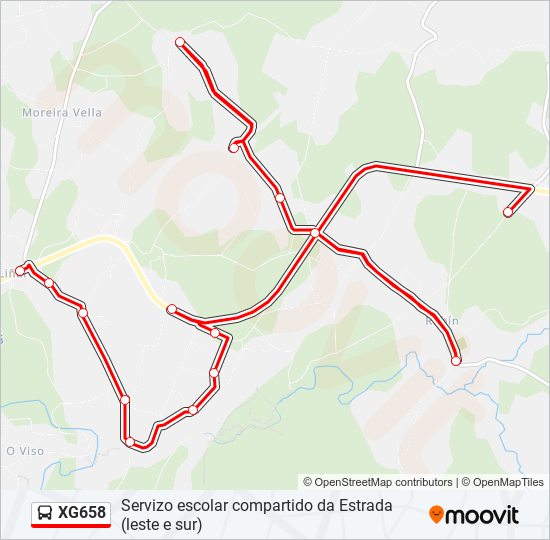 XG658 bus Line Map