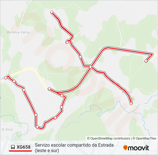 XG658 Bus Line Map