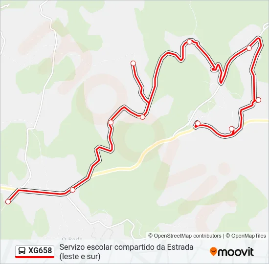 XG658 Bus Line Map