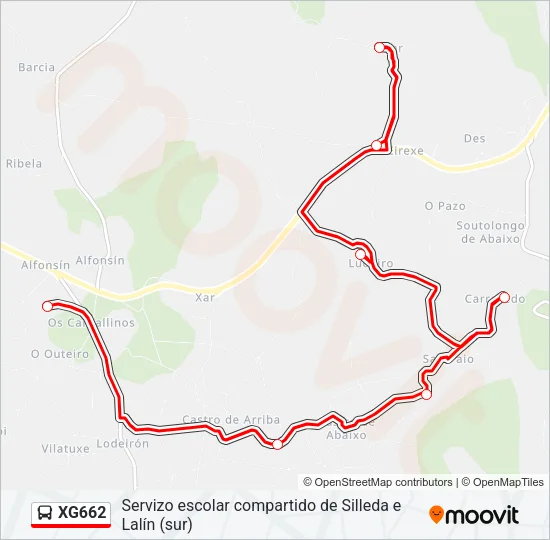 XG662 Bus Line Map