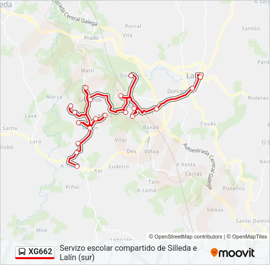 XG662 Bus Line Map