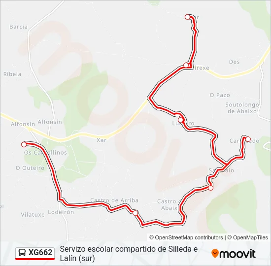XG662 Bus Line Map