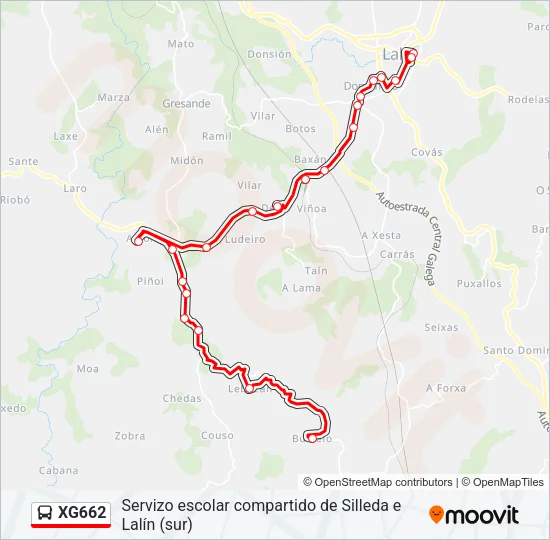 XG662 Bus Line Map