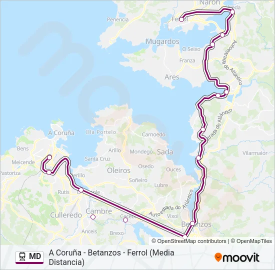MD Train Line Map