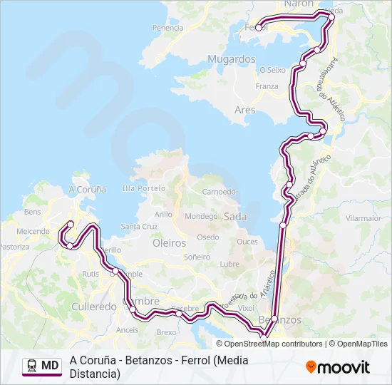 MD Train Line Map