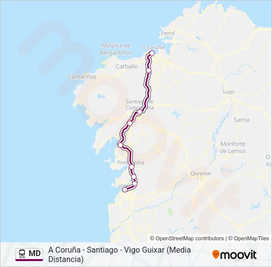 MD Train Line Map