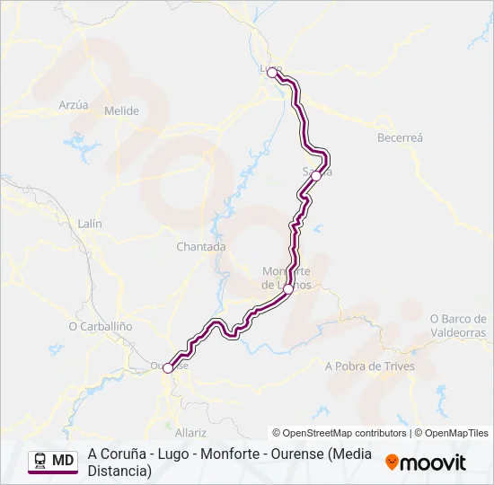 MD Train Line Map