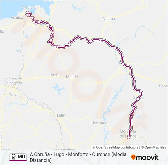 MD Train Line Map