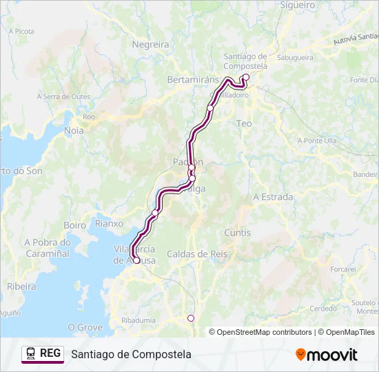 REG Train Line Map