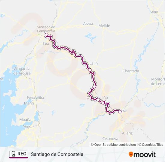 REG Train Line Map