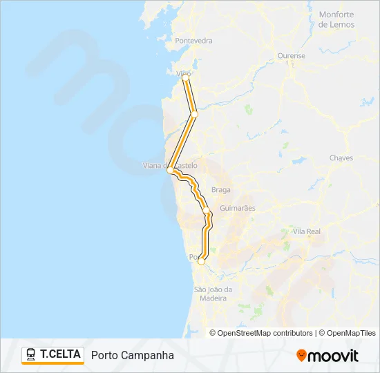 T.CELTA Train Line Map