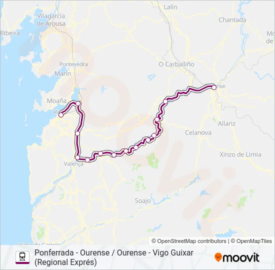 REG.EXP. Train Line Map